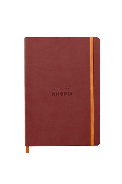 Rhodia A5 Dotted Soft Covered Nacarat Notebook -117437c