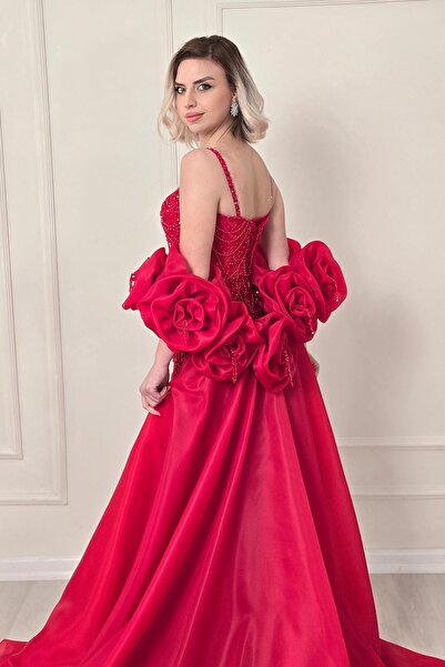 Yonca Moda Evi Kırmızı Yonca Nişanlık 7943