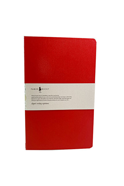 Fabio Ricci Elio 13x21 Sert Kapak Kırmızı Çizgili Defter 1044