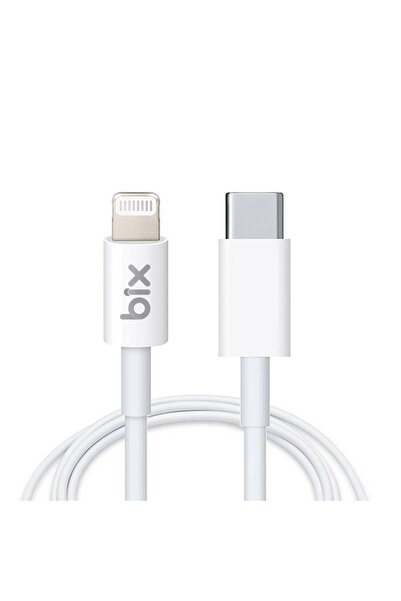 Bix Bx-ıp02uc Type-c To Lightning Data Ve Şarj Kablosu Beyaz 1 Metre