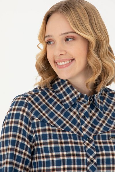 U.S. Polo Assn. Women's Navy Blue Long Sleeve Shirt 50271513 -Vr033