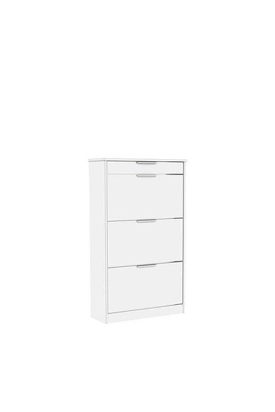 Adore Pantofar Adore Extra, 3 compartimente, capacitate 18 perechi incaltaminte, 75 x 128 x 29 cm - Alb