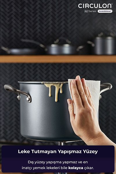 Circulon XL Deep Pot with Glass Lid 24 cm
