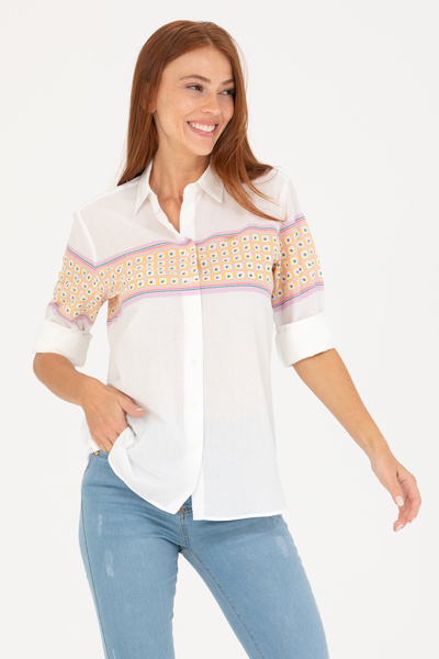 U.S. Polo Assn. Cămașă cu mânecă lungă Magnolia pentru femei 50264898 -VR211