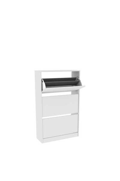 Adore Pantofar Adore Mediu, 3 compartimente, capacitate 18 perechi incaltaminte, 73 x 119 x 26 cm - Alb