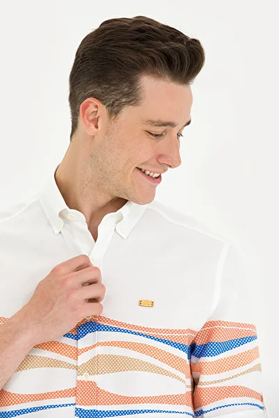 U.S. Polo Assn. Men's White Long Sleeve Shirt 50264063-Vr031