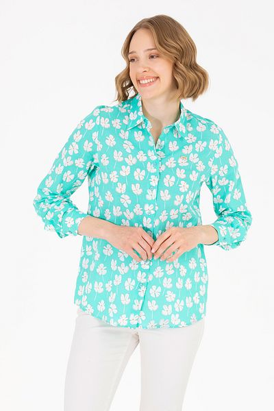 U.S. Polo Assn. Cămașă cu mânecă lungă Mint pentru femei 50263742 -VR090
