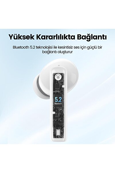 Ugreen Hitune T3 Anc / Ambience Tws Wireless Bluetooth 5.2 Headset White