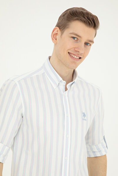 U.S. Polo Assn. Світло-блакитний чоловічий гольф з довгим рукавом Сорочка модель 50283795VR003