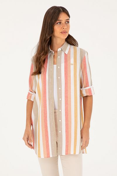 U.S. Polo Assn. Powder Colored Women's Shirt - Long Sleeve, Model50288407-VR042