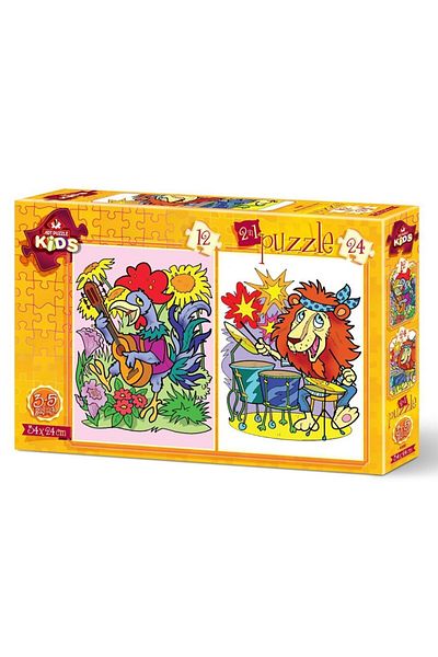 Art Puzzle 4490 Model 12 24 Pieces Musician Animals