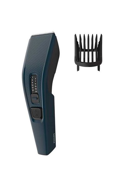 Philips Aparat de tuns Philips Seria 3000 HC3505/15, 13 setari de lungime, lame otel inoxidabil, Albastru