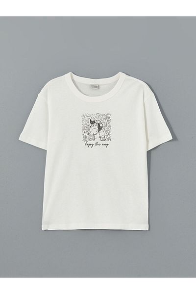 LC Waikiki Lcw Kids Crew Neck Nostalgic Monkey Printed Boys T-Shirt
