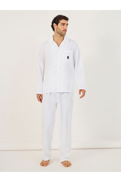 Styli Woven Checked Pocket Detail Shirt & Pyjama Set