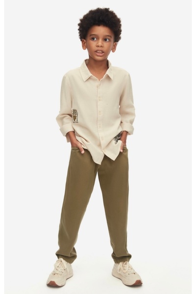 nk kids Limi Boy's Soft Textured Embroidery Detailed Shirt Pants Suit
