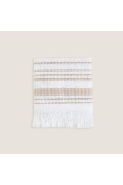 Chakra Derin Hand Towel 30x50 cm Beyaz-Beige