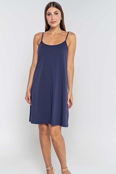 mica Plain Short Dress with Straps