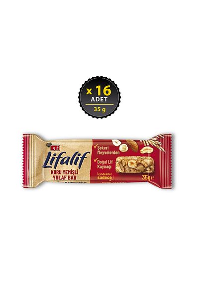 Eti Lifalif Oat Bar with Dried Nuts 35 g X 16 Pieces