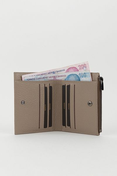 Fossil Boxed Genuine Leather Mink Women's Hand Portfolio Card Holder Wallet