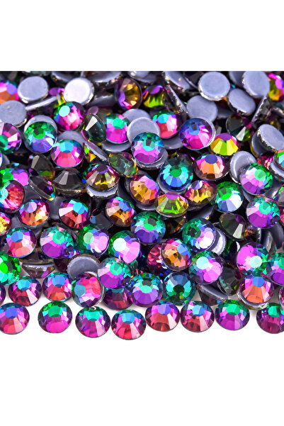 Gymo Premium Kalite Altı Düz Ütü İle Yapışan (Hotfix) Kristal Taş SS16 (3.8-4mm) Green Volcano (720