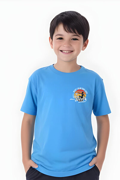 panios kids Tricou cu mânecă scurtă pentru băiat cu imprimeu fotbal