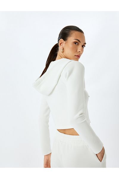 Koton Φούτερ με μακρυμάνικο φερμουάρ Modal Hooded