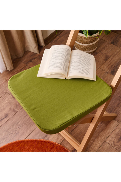 Evidea Soft Dinant Sandalye Minderi - Yeşil - 38x38 cm
