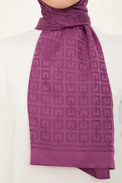 Armine Şal din safir jacquard - AT2SFR - 36 - violet
