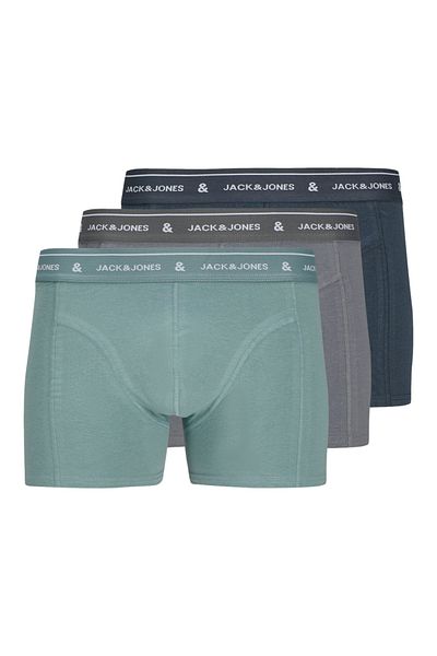 Jack & Jones مجموعة من 3 قطع - سروال داخلي بحزام خصر مطبوع سادة