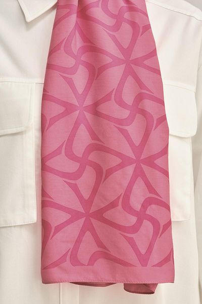 Armine Defne Floş Viscose Shawl - 39 - Pink