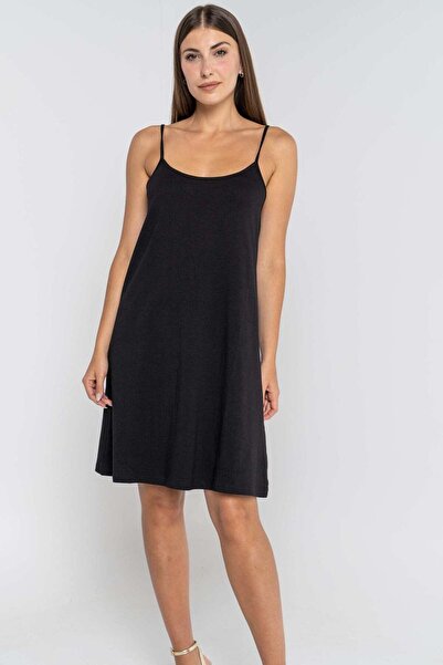 mica Plain Short Dress with Straps