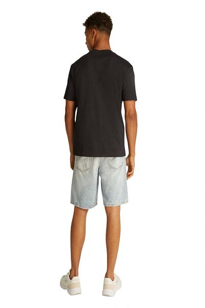 Calvin Klein Men's Ice Blue Ck Logo Black T-Shirt
