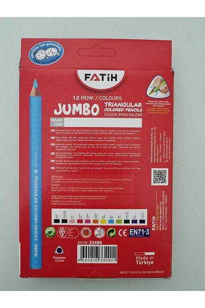 Fatih Jumbo Triangle Dry Crayons