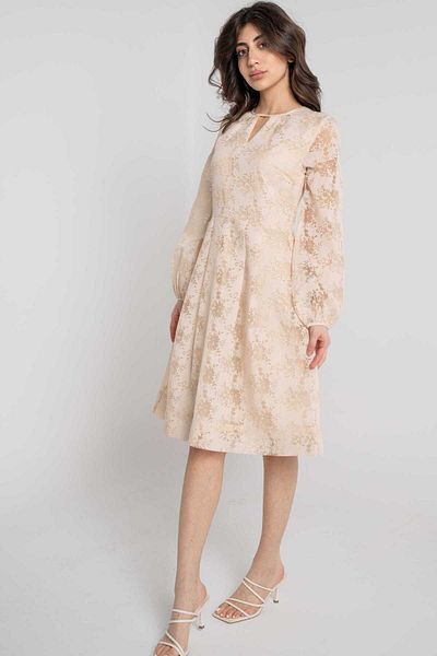 mica Floral Print Sheer Short Long Sleeve Dress for Women