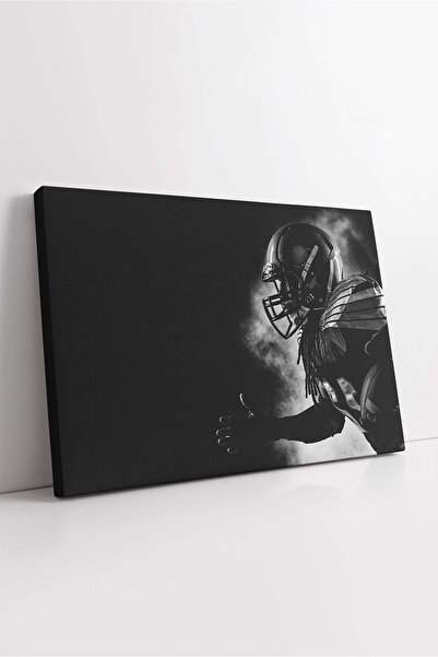 KOSS Dijital Pictură decorativă pe pânză cu fundal negru de jucător de fotbal...