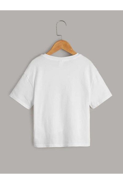 vinraus Tricou alb cu imprimeu Los Angeles California pentru fată/băiat