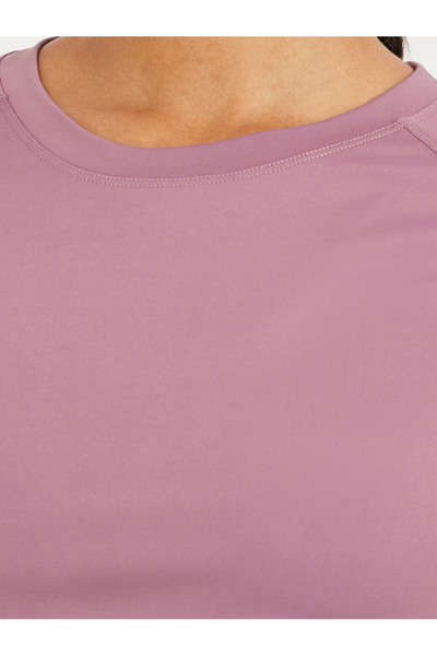 Styli Stitch Detail Mesh Insert Back Short Sleeve Top