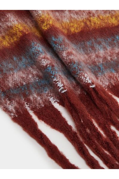 Styli Striped Scarf with Tassel Edge