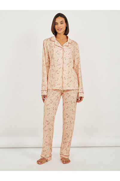 Styli طقم قميص وبيجامة بطبعة فراشات كاملة
