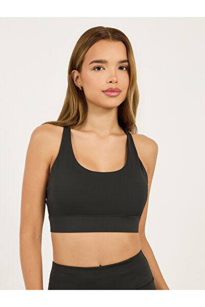 Styli Back Mesh Insert Multi Straps Medium Support Sports Bra