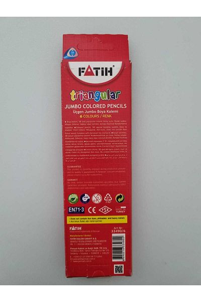 Fatih Set of 6 Triangular Dry Crayons