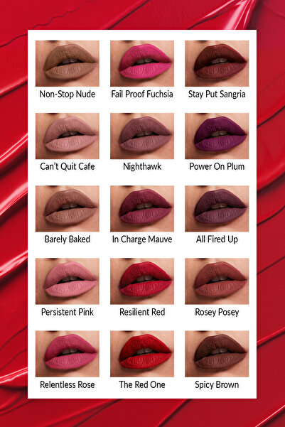AVON Power Stay Likit Mat Ruj - Stay Put Sangria