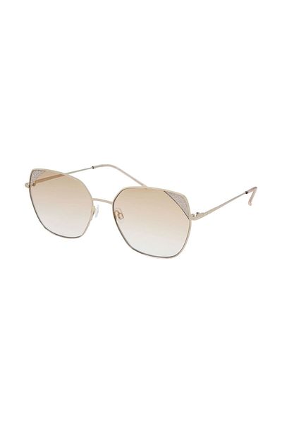 Retro 5021 Ch C:3 Gold/brown Color Sunglasses For Women