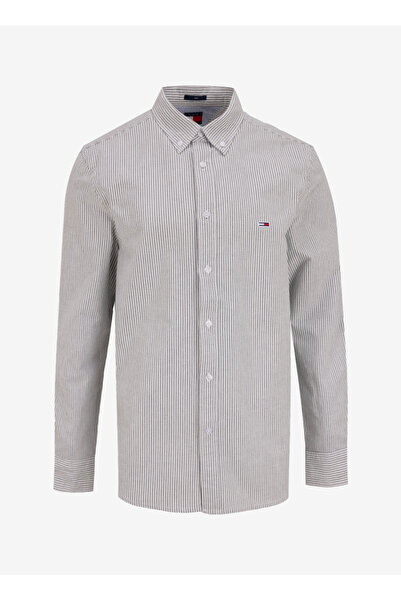 Tommy Hilfiger Ανδρικό Στενό Ριγέ Πουκάμισο Oxford L