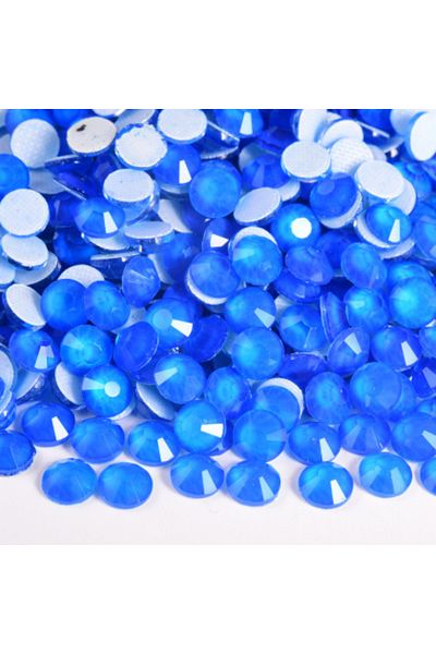 Gymo Premium Quality Hotfix Crystal Stone - Επίπεδο σίδερο, SS16 (3,8-4mm), Μπλε νέον, 720 τμχ