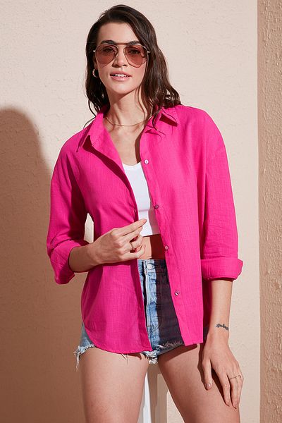 Lela Cotton Regular Fit Long Sleeve Solid Shirt Shirt Cf25S 168305