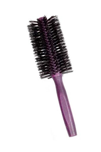 Trina فرشاة لتجفيف الشعر بمقبض خشبي لافندر 07