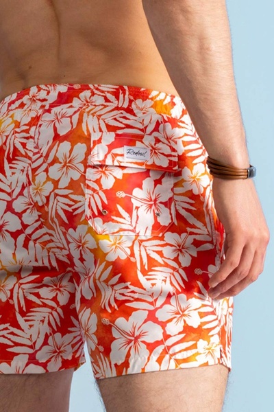redowl Çiçek Desenli Hawaii Deniz Şortu
