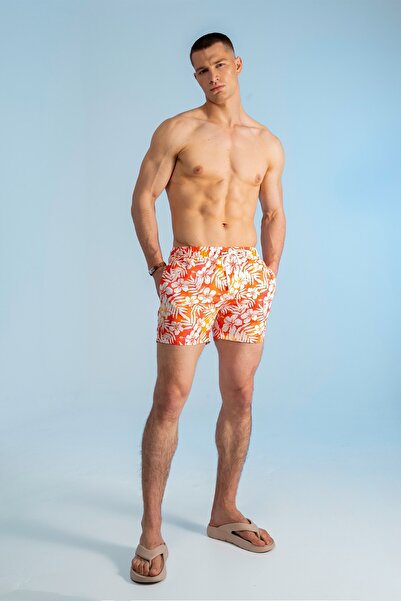 redowl Çiçek Desenli Hawaii Deniz Şortu