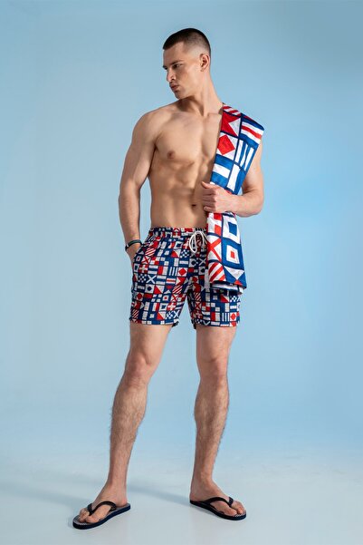 redowl Σετ με γεωμετρικά σχέδια διπλό σορτς παραλίας και θάλασσας